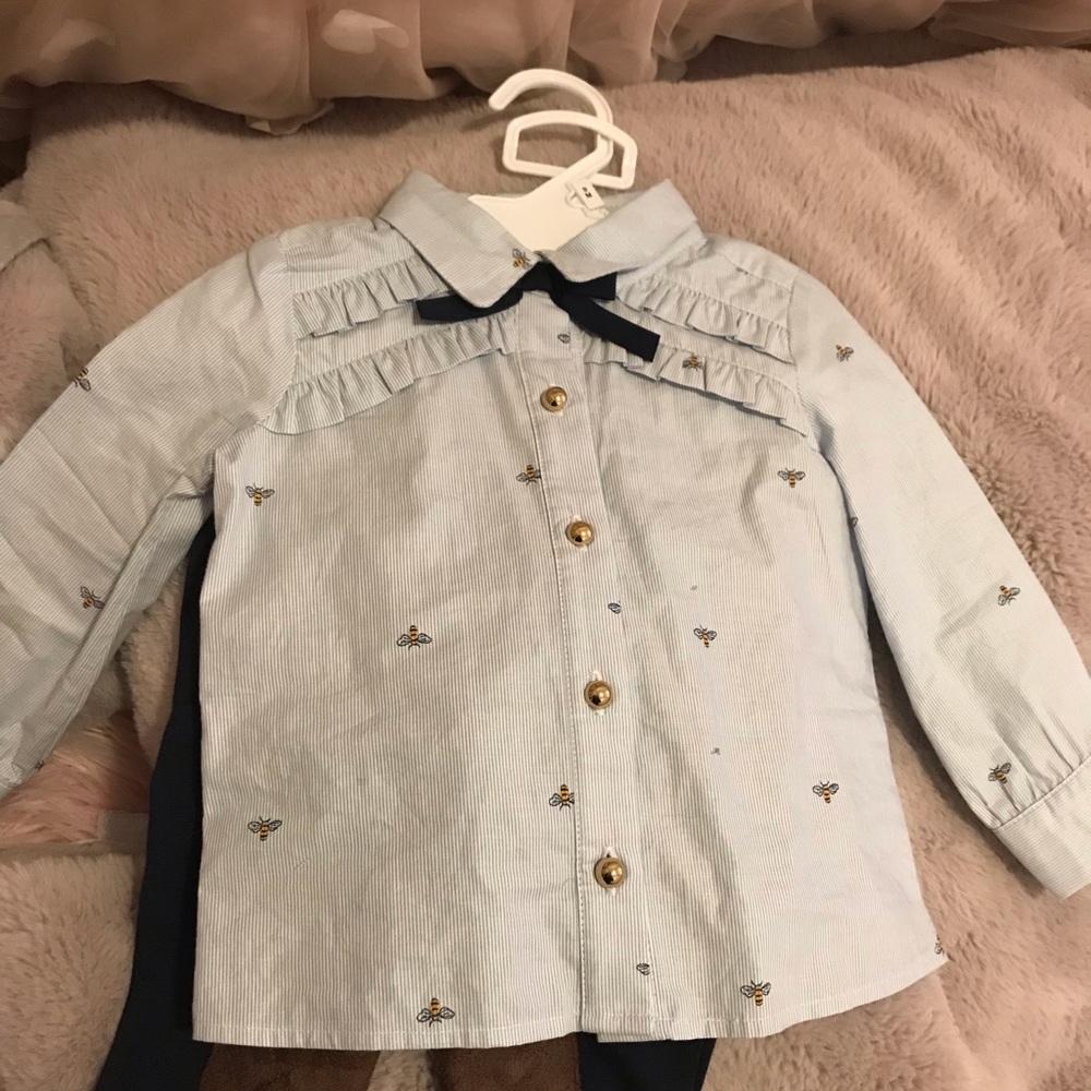 Janie & jack girls button down. Kids